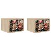 vidaXL Cabinet de chevet mural BORNE 2 pc Ch&ecirc;ne Sonoma 36 x 33 x 25 cm