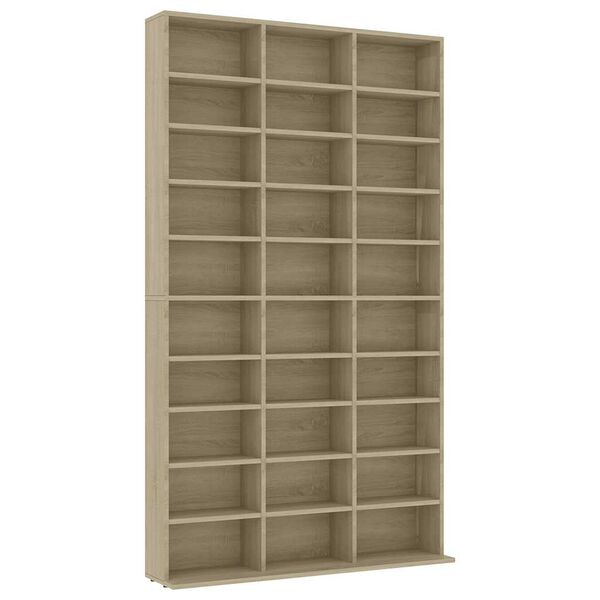 vidaXL Armoire &agrave; CD Ch&ecirc;ne sonoma 102x16x177,5 cm Bois d'ing&eacute;nierie