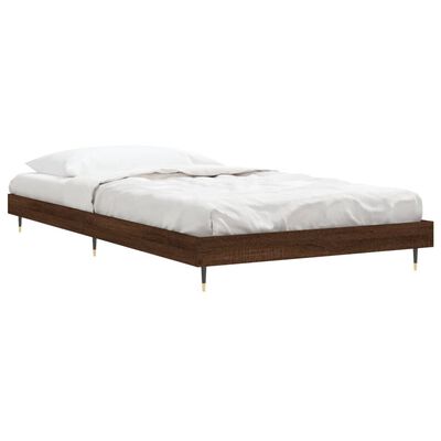 vidaXL Cadre de lit sans matelas chêne marron 90x200cm bois ingénierie