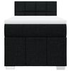 vidaXL Sommier &agrave; lattes de lit avec matelas Noir 100x200 cm Tissu