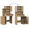 vidaXL Table de Toilette avec tiroir Ch&ecirc;ne artisanal 80 x 35 x 132 cm
