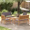 vidaXL Ensemble de canap&eacute; de jardin 5 pcs Marron Bois d'Acacia Massif
