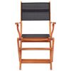 vidaXL Ensemble &agrave; manger d'ext&eacute;rieur 5pcs Noir Bois eucalyptus solide