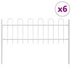 vidaXL Cl&ocirc;ture de jardin 6 pcs Blanc 10,2 x 0,6 m