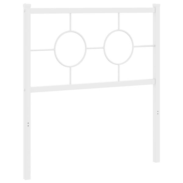 vidaXL T&ecirc;te de lit de remplacement m&eacute;tal blanc 80 cm