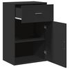 vidaXL Armoire de rangement noir 56,5x39x90 cm bois d'ing&eacute;nierie