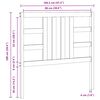 vidaXL T&ecirc;te de lit 106x4x100 cm Bois massif de pin