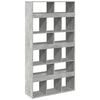 vidaXL Biblioth&egrave;que gris b&eacute;ton 100x33x187,5 cm bois d'ing&eacute;nierie