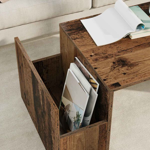 vidaXL Table basse Bois ancien 90 x 45 x 35 cm Bois d'ing&eacute;nierie