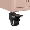 vidaXL Buffet rose 68x39x72 cm acier