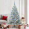 vidaXL Arbre de No&euml;l artificiel pr&eacute;-&eacute;clair&eacute; avec ensemble de boules