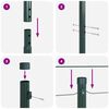 vidaXL Poteau de cl&ocirc;ture. 7 pcs Vert Acier