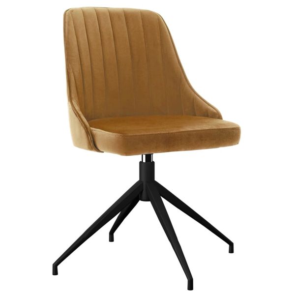 vidaXL Chaises &agrave; manger lot de 6 marron velours
