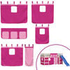 vidaXL Rideaux pour lit mezzanine rose polyester