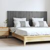 vidaXL T&ecirc;te de lit murale Gris 166x3x60 cm Bois massif de pin