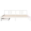 vidaXL Cadre de lit sans matelas blanc 200x200 cm bois massif de pin
