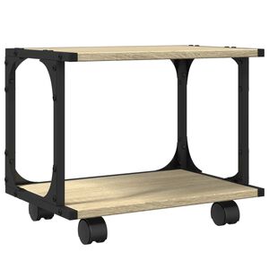 vidaXL Support d'imprimante &agrave; 2 niveaux ch&ecirc;ne sonoma 41x28x33,5 cm