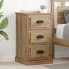 vidaXL Cabinet de chevet avec tiroir Ch&ecirc;ne artisanal 39 x 39 x 67,5 cm