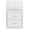 vidaXL Tables de chevet murales 2 pcs Blanc brillant