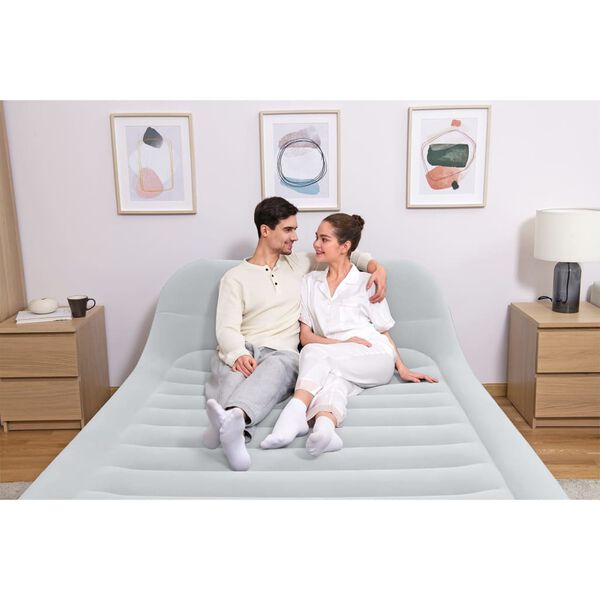 Bestway Lit gonflable avec pompe int&eacute;gr&eacute;e 226x152x84 cm