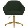 vidaXL Chaises pivotantes &agrave; manger lot de 4 vert fonc&eacute; velours