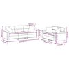 vidaXL Ensemble de canap&eacute;s 2 pcs coussins Gris clair Tissu microfibre