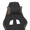 vidaXL Chaise de jeu Noir et taupe Tissu