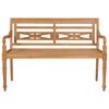 vidaXL Banc Batavia avec coussin taupe 150 cm Bois de teck massif