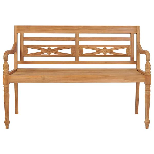 vidaXL Banc Batavia avec coussin taupe 150 cm Bois de teck massif