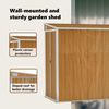 vidaXL Abri de jardin mural marron 118 x 382 x 178 cm Acier galvanis&eacute;