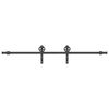 vidaXL Kit de quincaillerie de porte coulissante 200 cm Acier Noir