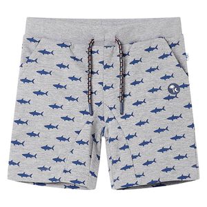 Short pour enfants avec cordon de serrage m&eacute;lange gris clair 92