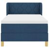 vidaXL Lit &agrave; ressorts avec matelas Bleu 90 x 200 cm tissu