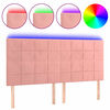 vidaXL T&ecirc;te de lit &agrave; LED Rose 180x5x118/128 cm Velours