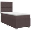 vidaXL Lit boxspring avec matelas Marron fonc&eacute; 90 x 200 cm Tissu