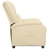 vidaXL Fauteuil inclinable cr&egrave;me cuir v&eacute;ritable