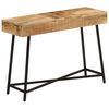 vidaXL Coiffeuse 105x35x75 cm bois de manguier massif brut et fer