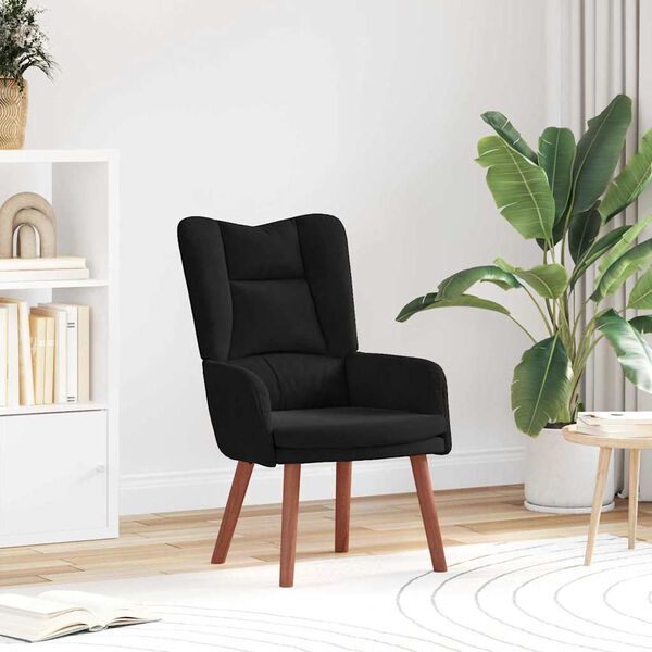 vidaXL fauteuil Noir 63 x 67 x 94 cm Velours