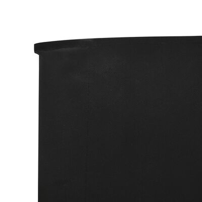 vidaXL Paravent 3 panneaux Tissu 400 x 80 cm Noir