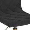 vidaXL Chaise pivotante de salle &agrave; manger Noir Velours