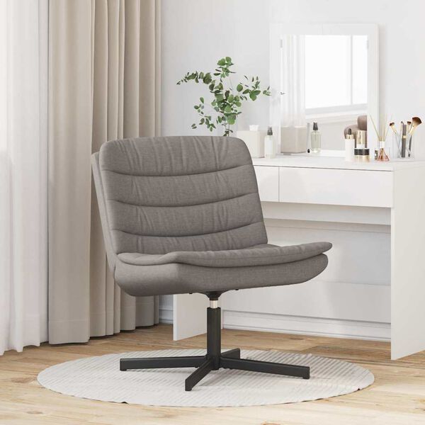vidaXL Chaise pivotante Taupe 63 x 75 x 76 cm tissu