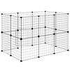 vidaXL Cage animaux de compagnie &agrave; 20 panneaux et porte Noir 35x35 cm