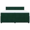 vidaXL Sommier &agrave; lattes de lit et matelas Vert fonc&eacute; 200x200cm Velours