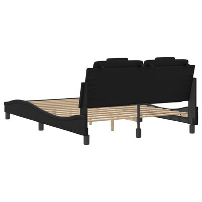 vidaXL Cadre de lit sans matelas noir 140x200 cm similicuir