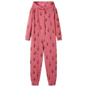 vidaXL Combinaison &agrave; capuche pour enfants vieux rose 92
