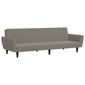 vidaXL Canap&eacute;-lit &agrave; 2 places gris clair velours