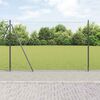 vidaXL Poteau de cl&ocirc;ture. Gris 10 x 1,6 m (maille de 36 mm)