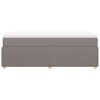 vidaXL Sommier &agrave; lattes de lit avec matelas Taupe 100x200 cm Tissu