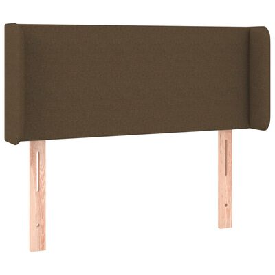 vidaXL Tête de lit à LED Marron foncé 93x16x78/88 cm Tissu