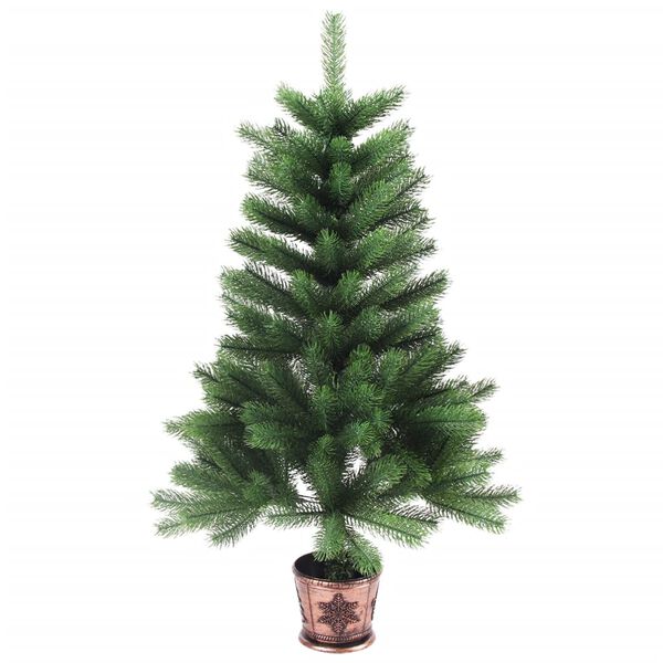 vidaXL Arbre de Noël artificiel aiguilles réalistes 90 cm vert